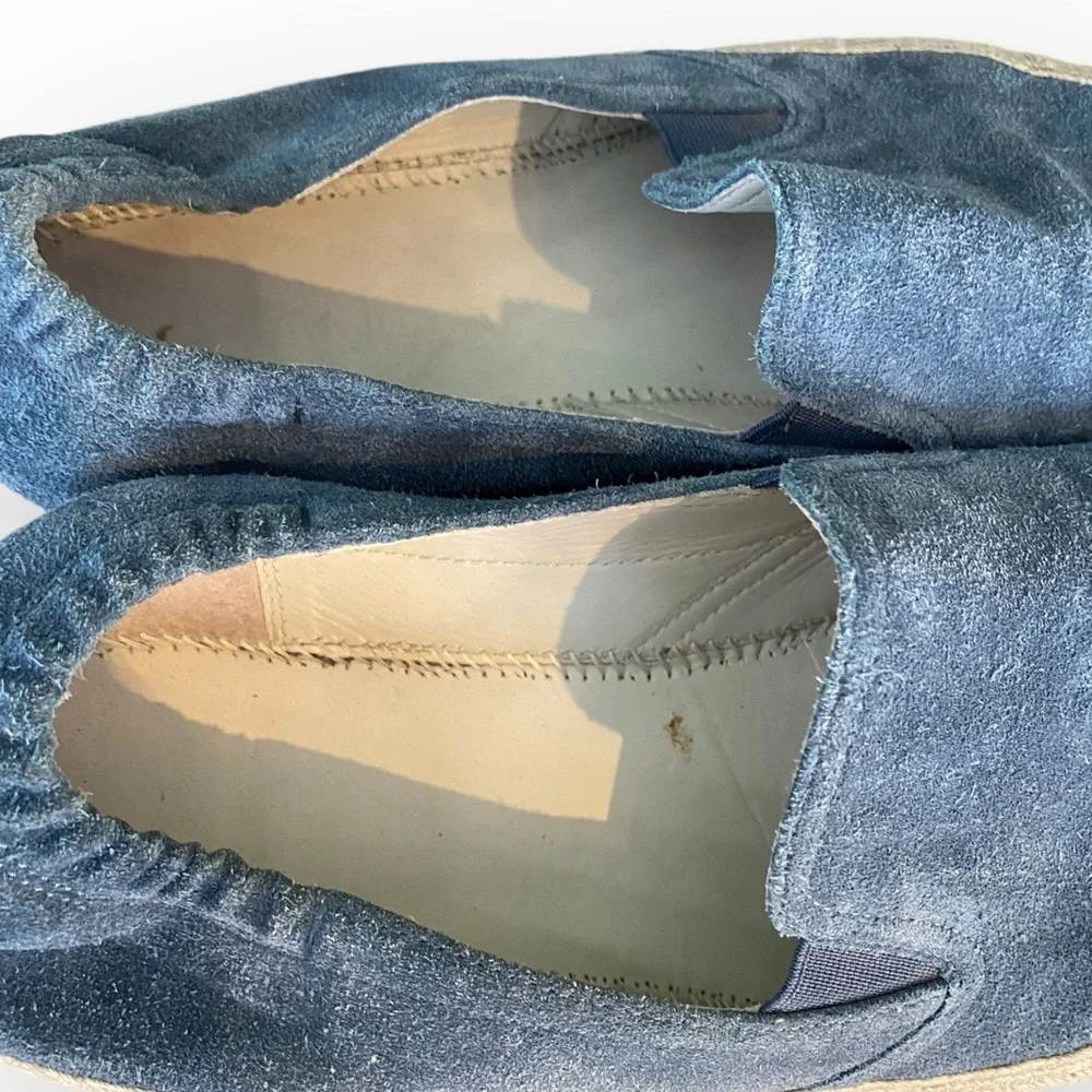 P4 Prada Sport Blue Suede Linea Rossa Espadrille Loafers‎